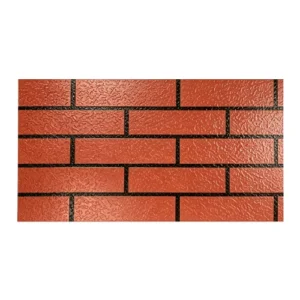 Red Brick Black Grout Stucco Texture Insulated Metal Wall Siding